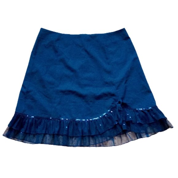 Black Lace Sequined A-Line Flared Skirt Size 17 (Fits 1X)  New NWOT - Picture 1 of 3